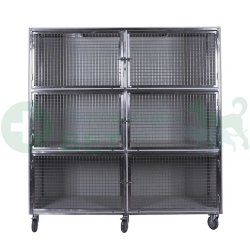 ТД ВЕТ Модуль клеток из полипропилена, 3х ярусный из 6 клеток 2/2/2, 1800х600х1750(1910)h