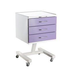 ВЗМО Стол тумба СИПС-М-01 с 3 ящиками СТАНДАРТ, цвет фасада сиреневый