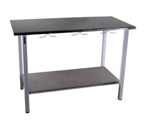 ТД ВЕТ Стол ветеринарный универсальный СВУ-50.02 нерж. сталь, п-обр каркас, 1300x600x900h мм (каркас белый)