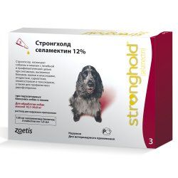 Zoetis Стронгхолд 120 мг, капли для собак 10-20 кг (3 пипетки х 1 мл)