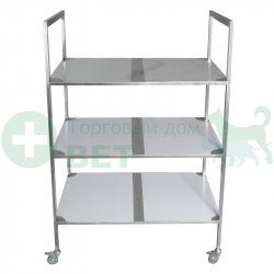 ТД ВЕТ Стеллаж для вивария, техуровневый 1110x800x1520(1620)h на колесах