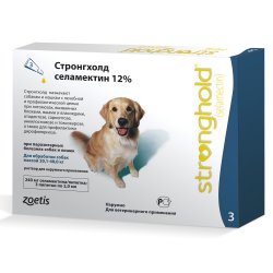 Zoetis Стронгхолд 240 мг, капли для собак 20-40 кг (3 пипетки х 2 мл)