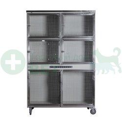 ТД ВЕТ Модуль клеток из полипропилена, 3х ярусный из 6 клеток 2/2/2, дверцы из сетки, 1460х550х2030h(2190)h