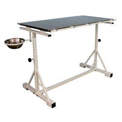 ТД ВЕТ Стол ветеринарный СВУ-35.02 1300х700х700-1030h мм, нерж/краска (каркас белый)