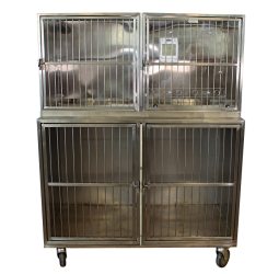 ТД ВЕТ Модуль клеток из нерж. стали, 2х ярусный из 4 клеток 2/2 с камерой оксигенации, 1200х650(550)х1400(1560)h