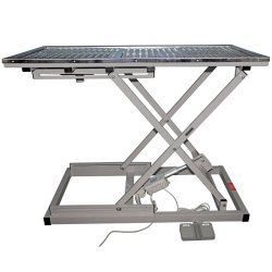 ТД ВЕТ Стол ветеринарный стоматологический VETBOT-77 с мойкой, столешница перф. лист нерж.сталь,  1300x600x(300- 1190)h