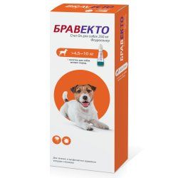 MSD Animal Health Бравекто капли спот-он от блох и клещей для собак  4,5-10 кг 250 мг