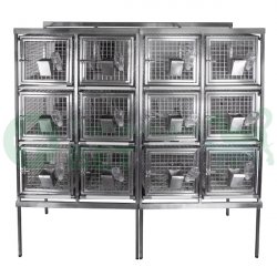 ТД ВЕТ Стеллаж с клетками для лабораторных кроликов 1860х650х1700(1850)h мм