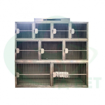 ТД ВЕТ Модуль клеток из полипропилена, 3х ярусный из 9 клеток 2/3/4, 2000х700(600)х1950(2100) мм