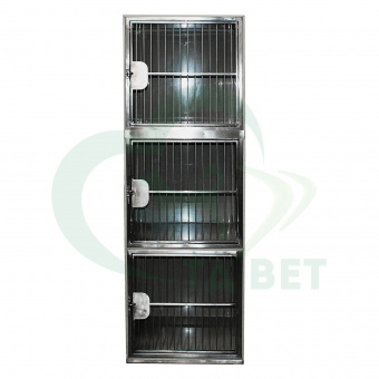 ТД ВЕТ Модуль клеток из полипропилена, 3х ярусный из 3 клеток 1/1/1, 600x600x1810(1970)h