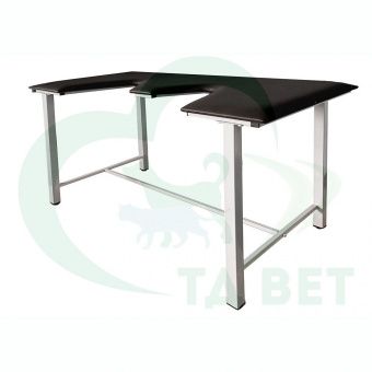 ТД ВЕТ Стол ветеринарный СВУ-5 для УЗИ, 1320x720x900, каркас серый, черная обивка