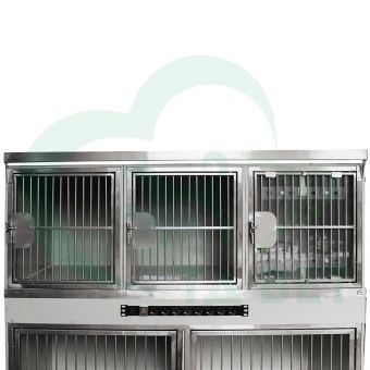 ТД ВЕТ Модуль из 5 клеток из полипропилена, разборный 1400х650х1340(со штангой)х1500(с колесами)h