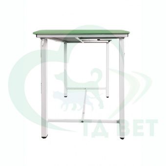 ТД ВЕТ Стол ветеринарный СВУ-5 для УЗИ, 1320x720x900, каркас белый, зеленая обивка