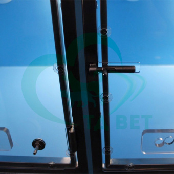 ТД ВЕТ Модуль из 12 клеток из полипропилена с освещением анемостат 2400х700х1840(2000) с колёсами