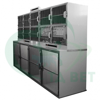 ТД ВЕТ Модуль из 14 клеток из полипропилена разборный 2960х800(600)х2000h(2100 с розетками)