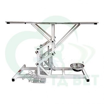 ТД ВЕТ Стол ветеринарный СВУ-17.1 для УЗИ, 1320x720x760-990 (каркас серый, пульт ручной)