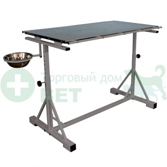 ТД ВЕТ Стол ветеринарный с подогревом СВУ-35.02 1300х700х700-1030h мм, нерж/краска (каркас серый)