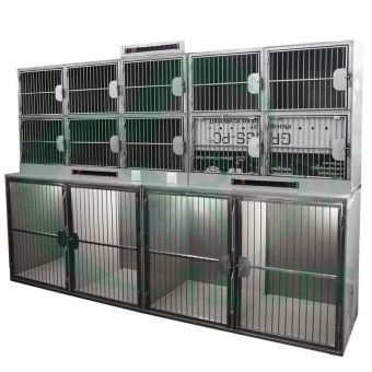 ТД ВЕТ Модуль из 14 клеток из полипропилена разборный 2960х800(600)х2000h(2100 с розетками)