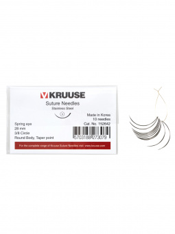KRUUSE набор колющих хирургических игл 28 мм (3/8) 10 шт.