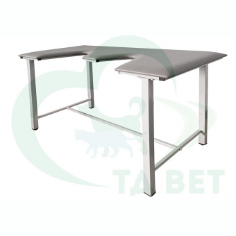 ТД ВЕТ Стол ветеринарный СВУ-5 для УЗИ, 1320x720x900, каркас серый, серая обивка