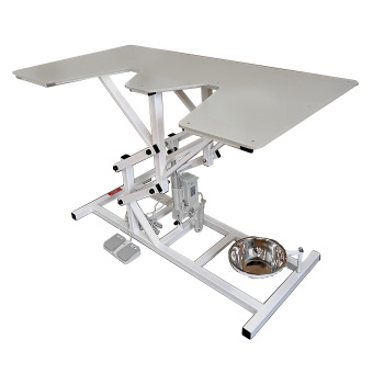 ТД ВЕТ Стол ветеринарный СВУ-17.1 для УЗИ, 1320x720x760-990 (каркас серый, пульт ручной)