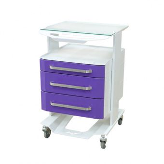 ВЗМО Стол тумба СИПС-Н-01 с 3 ящиками, цвет фасада сиреневый
