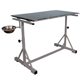 ТД ВЕТ Стол ветеринарный с подогревом СВУ-35.02 1300х700х700-1030h мм, нерж/краска (каркас серый)