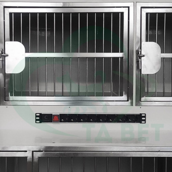 ТД ВЕТ Модуль из 5 клеток из полипропилена с  розетками 1800х700(500)х1480(1640)h