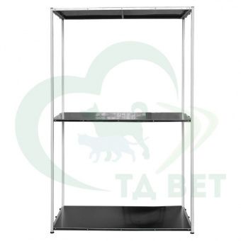 ТД ВЕТ Стеллаж для лабораторных клеток разборный, (3 полки) 1250х600х2000h