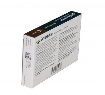 Zoetis Симпарика, жевательные таблетки для собак весом от 40-60кг, 120 мг, 3 таб.