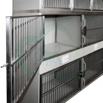 ТД ВЕТ Модуль из 7 клеток из полипропилена,1700х500х1770(1880)h с колесами