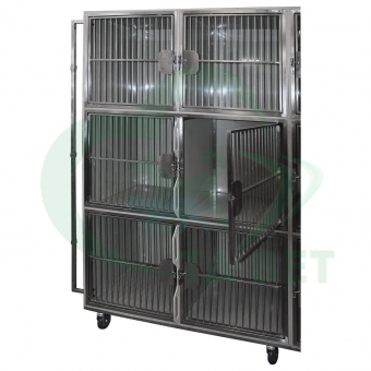 ТД ВЕТ Модуль из 6 клеток из полипропилена, 1800х600х1830(1960) h с колесами
