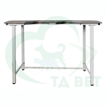 ТД ВЕТ Стол ветеринарный СВУ-5 для УЗИ, 1320x720x900, каркас серый, серая обивка