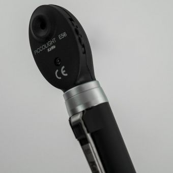 БМ офтальмоскоп PICCOLIGHT E56 LED, 2.5 V с шестью апертурами, черный (зеленый фильтр)