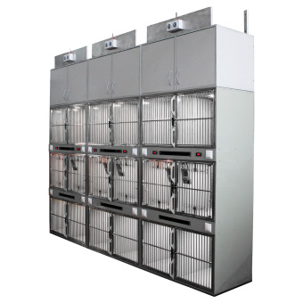 ТД ВЕТ Модуль из 18 клеток полипропилена с системой хран. из ЛДСП 3500х600х2660(2820)h с колесами