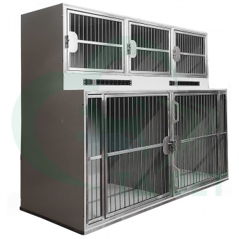 ТД ВЕТ Модуль из 5 клеток из полипропилена с  розетками 1800х700(500)х1480(1640)h