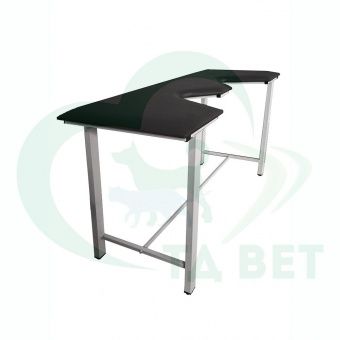 ТД ВЕТ Стол ветеринарный СВУ-5 для УЗИ, 1320x720x900, каркас серый, черная обивка