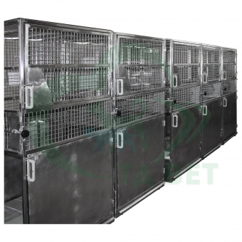 ТД ВЕТ Модуль из 6 клеток из полипропилена, 1800х600х1830(1960) h с колесами