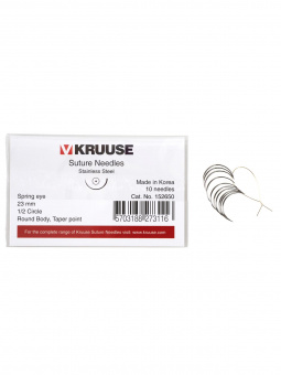 KRUUSE набор колющих хирургических игл 23 мм (1/2) 10 шт.