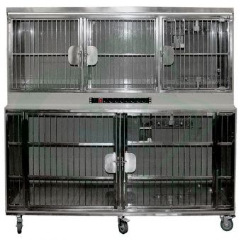 ТД ВЕТ Модуль из 5 клеток из полипропилена, 1800х700(600) х1490(1620) h с колесами