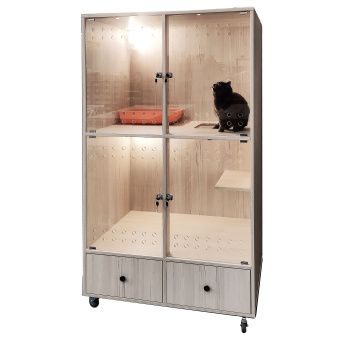 ТД ВЕТ Бокс для Зоогостиниц для кошек из ЛДСП, 1000х750х1750(1850)h