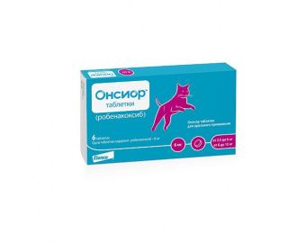 Elanсo Онсиор 6 мг таблетки для кошек массой тела от 2,5 кг до 12 кг, 6 таб