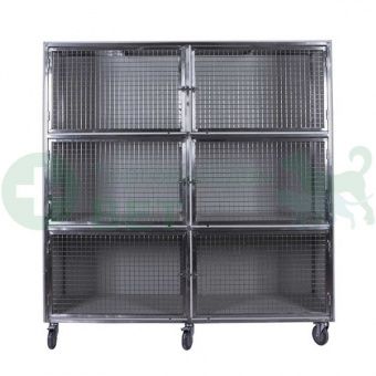 ТД ВЕТ Модуль клеток из полипропилена, 3х ярусный из 6 клеток 2/2/2, 1800х600х1750(1910)h