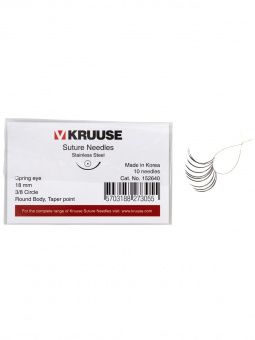 KRUUSE набор колющих хирургических игл 18 мм (3/8) 10 шт.