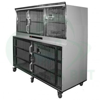 ТД ВЕТ Модуль из 5 клеток из полипропилена, 1800х700(600) х1490(1620) h с колесами