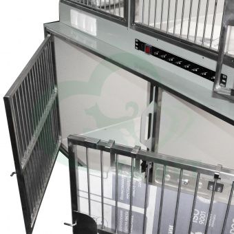 ТД ВЕТ Модуль клеток из полипропилена, 2х ярусный из 5 клеток 2/3, 1800х700(600)х1500(1660)h