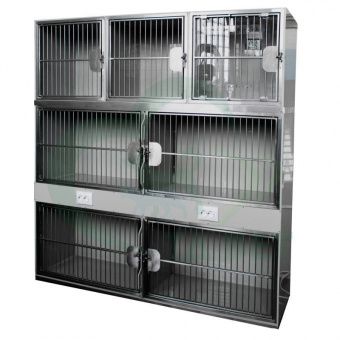 ТД ВЕТ Модуль из 7 клеток из полипропилена,1700х500х1770(1880)h с колесами