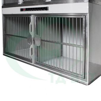 ТД ВЕТ Модуль из 5 клеток из полипропилена, разборный 1400х650х1340(со штангой)х1500(с колесами)h