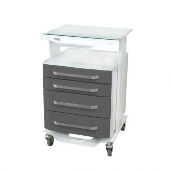 ВЗМО Стол тумба СИПС-Н-01 с 4 ящиками, цвет фасада серый