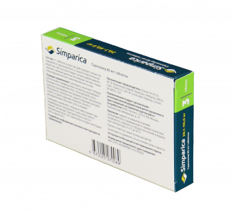 Zoetis Симпарика, жевательные таблетки для собак весом от 20-40кг, 80 мг, 3 таб.